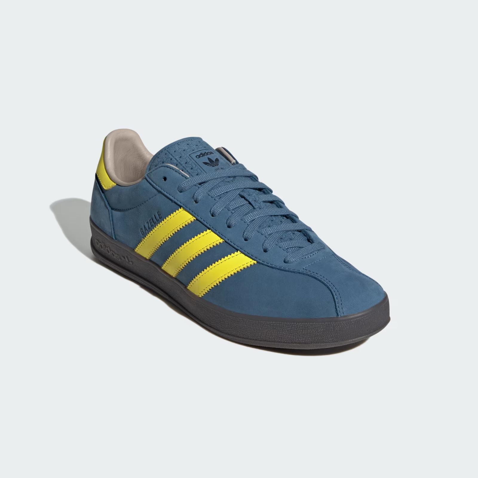 JR8838 adidas Originals Gazelle Indoor Pro Green Shock Yellow Charcoal (Men s) 10