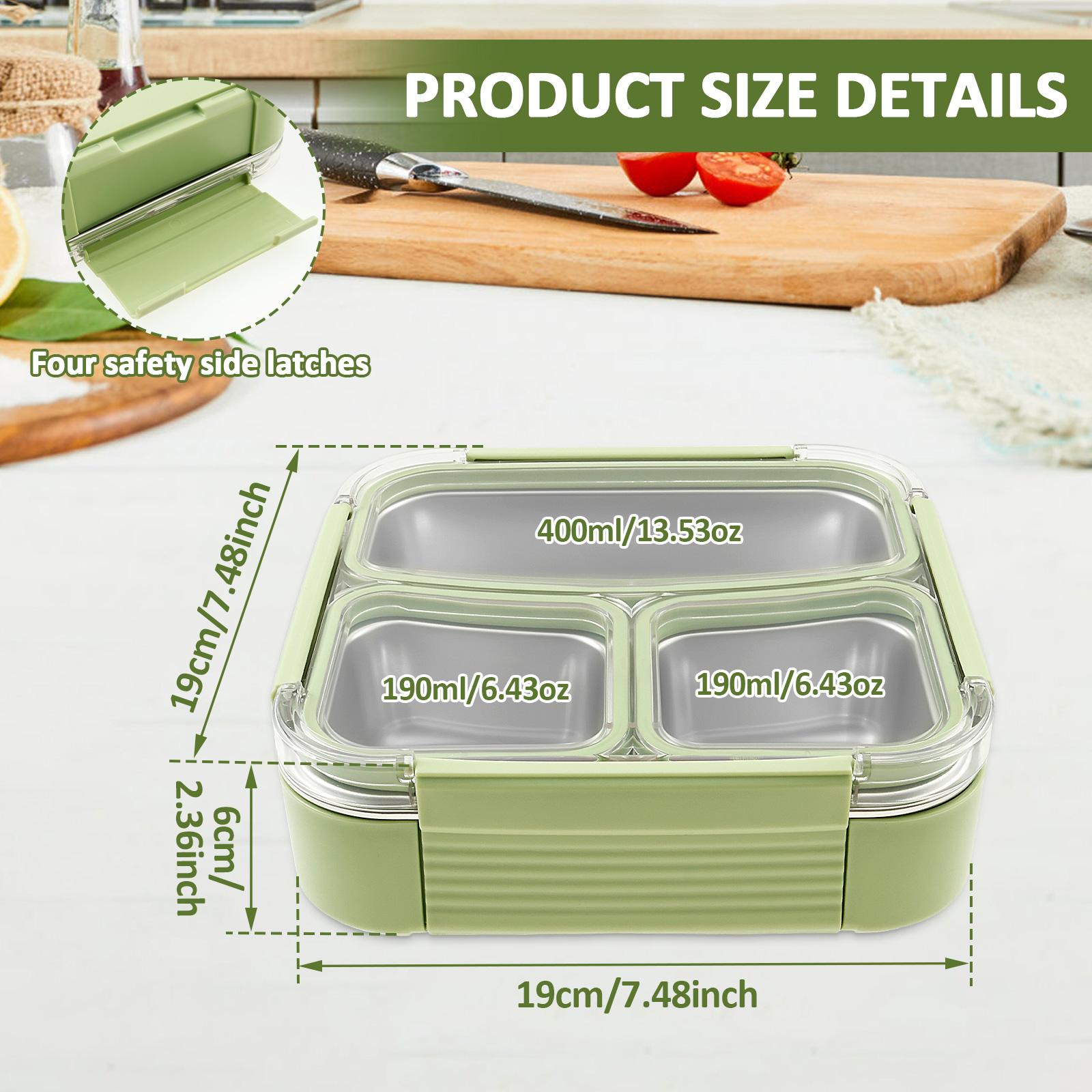 

Bento Box Lunch Box Kid Adult High Capacity Food Storage Containers Stainless Steel Portable Leakproof Office Camping School