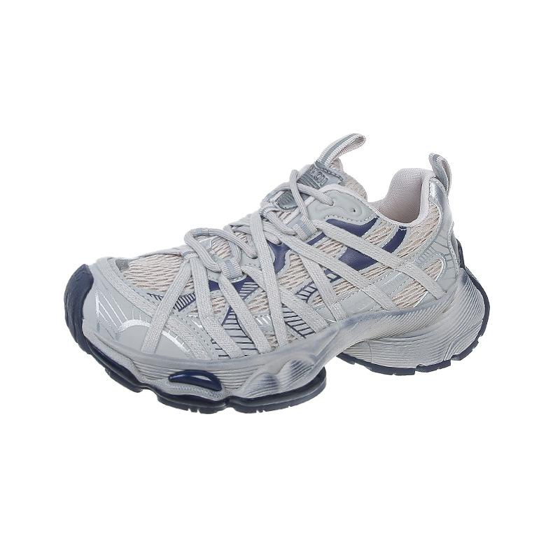 

European station mesh thick-soled dad shoes women s 2025 spring new Bajia heightening breathable straps sports and leisure shoes 40