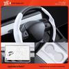 YZ Refresh Version Steering Wheel Cover for Tesla Model 3/Y - Winter White Decoration
