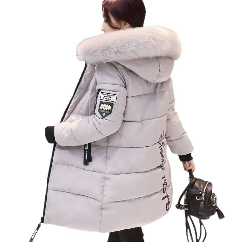 Padded clothes women's coat new winter slim down padded clothes women's medium and long thickened padded jacket women