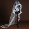 Lace Embroidery Edge Tulle Bride Veils White Ivory Wedding Veil New Photo Veil