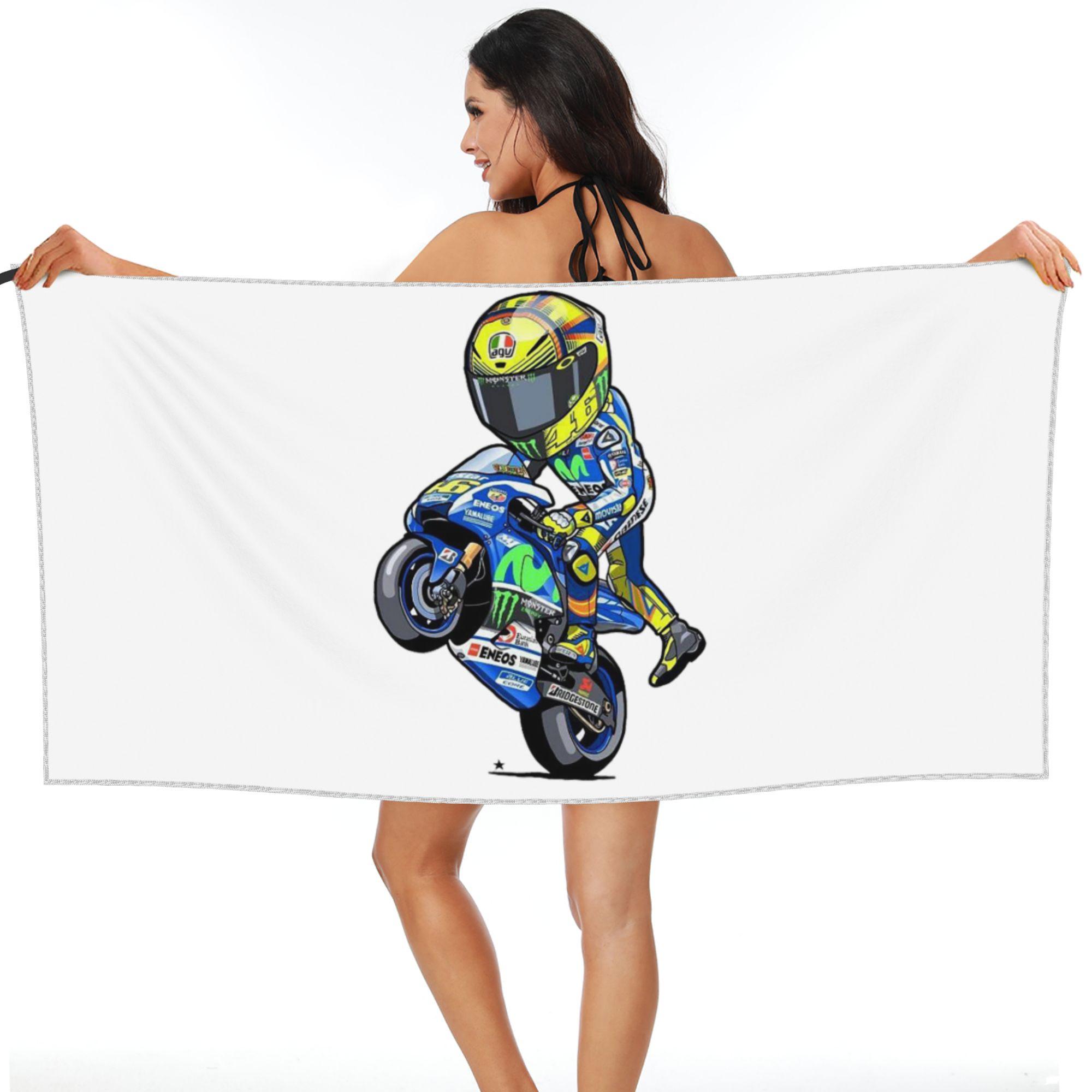 

Motorcycle Racing Motor Rossi Beach Towel Soft Microfiber Quick Dry Absorbent Quick Towels For Swimming W40*H60(CM)