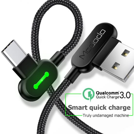 

Кабель USB 0,5 м/1,2 м/1,8 м Угловой Тип C L-образный Правый Шнур Для Игры Быстрая Зарядка 1.2M