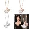 Steel Titanium Highquality Fanshaped Necklace With Ginkgo Leaf Charm For Individuals Fashionforward