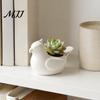 Solid Color Flower Pot Bird Shape Flowerpot, Handheld Size Durable PLA Pot, Healing Small Indoor Plant Container 3D Printed Creative Planter,