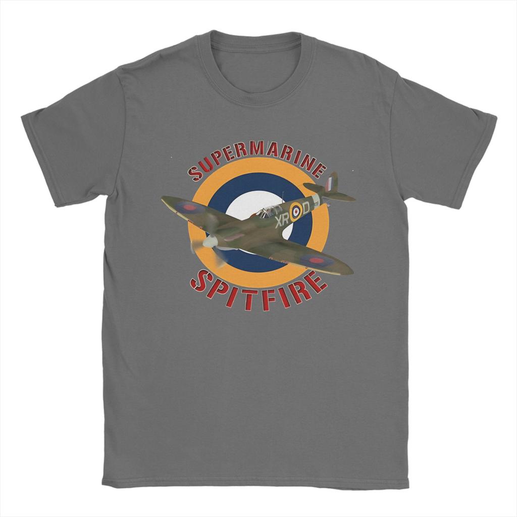 Spitfire Supermarine RAF Fighter Aircraft Cotton T Shirt For Men Summer  Vintage TShirts Hip Hop Tees Big Size Wholesale Tops