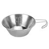 Stainless Steel Camping Sierra Cup Stackable Portable Stainless Steel Sierra Cup with Scale and Handle 310ml