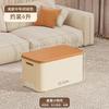 Cream Storage Box with Lid, Stackable PP Organizer Bin with Handles for Closet, Shelf, Kids Room and Home Storage