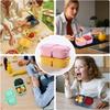 Premium Silicone Reusable Snack Containers,Double Compartment Snackle Box,Leakproof Sauce and Salad Box, for,Picnics,Office
