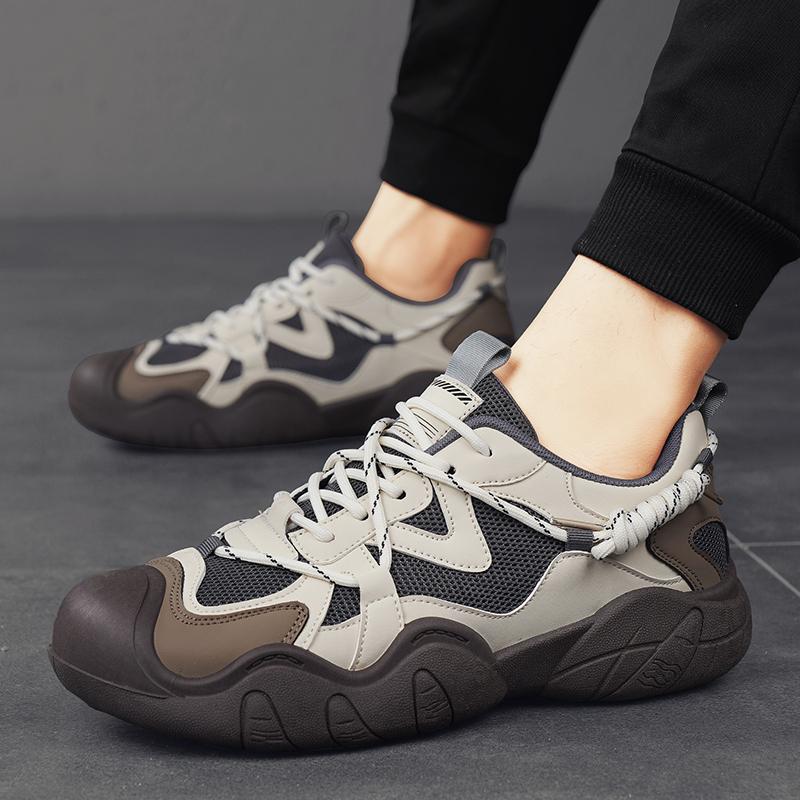 Autumn Mesh Men's Sneakers Brand Designer Men Casual Breathable Soft-soled Tennis Sneakers Mens Outdoor Thick-soled Sneakers