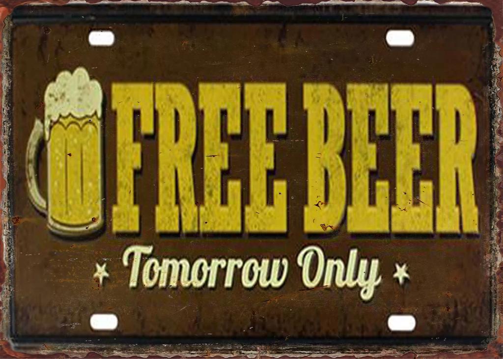 Vintage Beer  Whiskey Themed License Plate Style Aluminum Metal Sign Retro Bar  Man Cave Wall Art Decor for Pub Garage and H