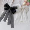 Elegant Streamer Bow Ribbon Hair Clip For Women Girls Simple Ponytail Hairpin Headdress Fashion Cute Hair Accessories Gifts