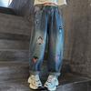 Girls' Pants Casual Jeans Spring and Autumn Wide Leg Pants Children's Loose Pants