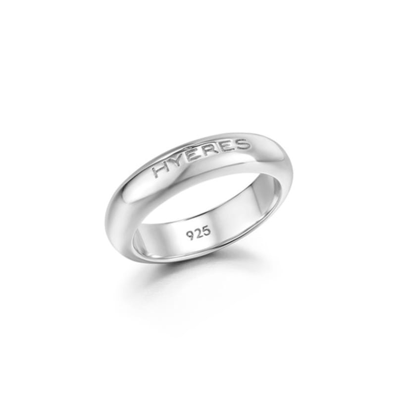 hyeres-lor champagne full moon silver (W) glossy slim ring M HL2R33216W9