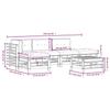 VidaXL Salon de Jardin avec Coussins 6 pcs, Ensemble de Canapés avec Repose-pied, Ensemble de Meubles avec Dossier, Mobilier 3185919