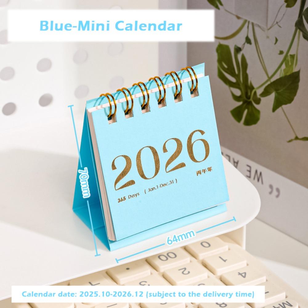 INS Mini 2026 Calendar Double Coil Portable Desk Calendar Calendar Ornaments New Year Gifts