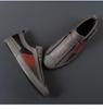 Men's Spring Slip-On Zipper Leather Color Block Casual Low-Top Shoes - Trendy British Versatile Fashion