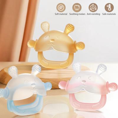 Massaggiagengive in silicone Giocattoli da masticare per bambini in silicone Giocattoli sensoriali Anti-caduta da polso Mano Massaggiagengive Guanto per la dentizione del bambino Cibo-Grado Lenitivo
