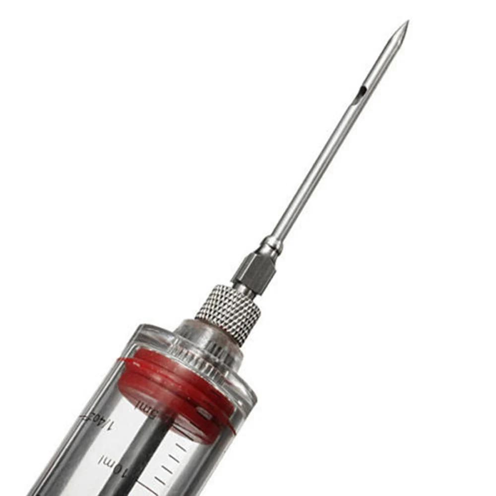 Aghi in PP per uso alimentare in acciaio inossidabile Set siringa per spezie Kit iniettore di aromi per carne da barbecue Accessorio siringa per salse e marinature da cucina