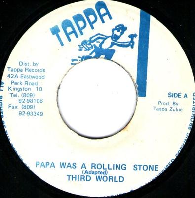 7inch Record THIRD WORLD - Papa Was A Rolling Stone NONE Tappa Records Jamaica Reggae, Ska & Dub Used