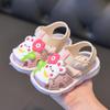 Girls' Sandals Summer 0-3 Years Old Baby Baotou Baby Toddler Shoes Non-slip Soft Sole Home Wear Children's Sandals
