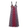 2025 Spring/Summer V-neck Slim Fit Printed Camisole Dress In European and American Style
