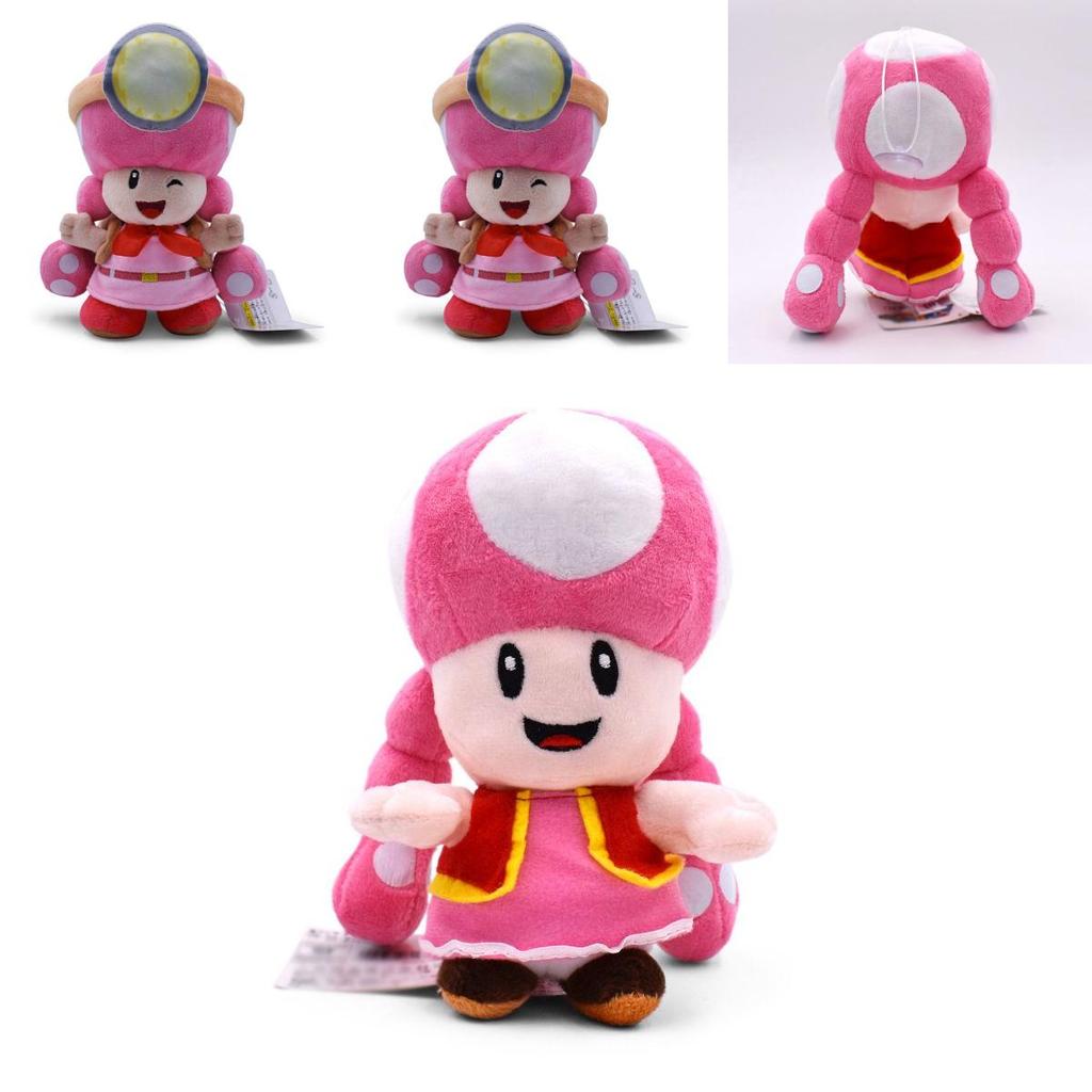 Cute Super Mario Pink Mushroom Sister Plush Toy For Kids And Collectors