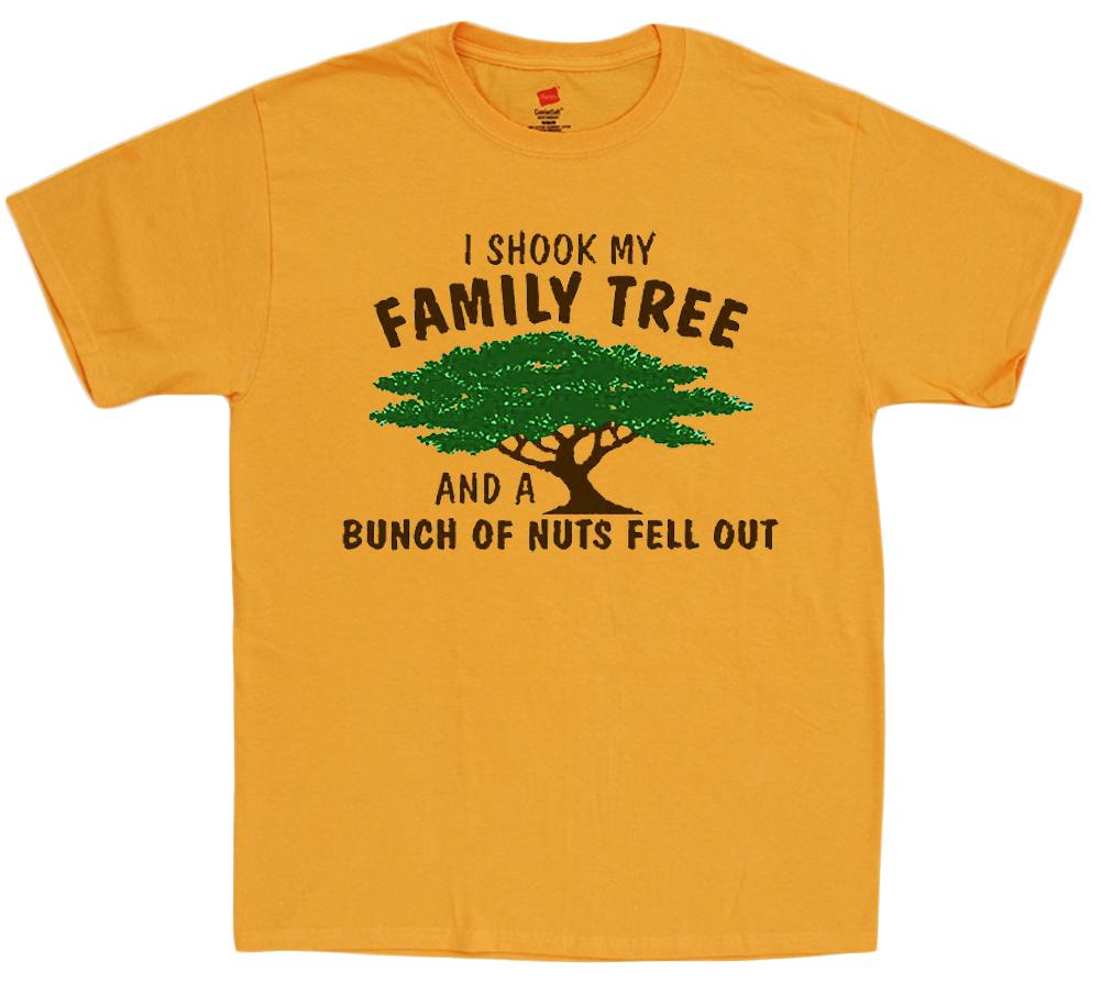 Funny family tree design t-shirt family reunion crazy family shirt Bunch of nuts XL