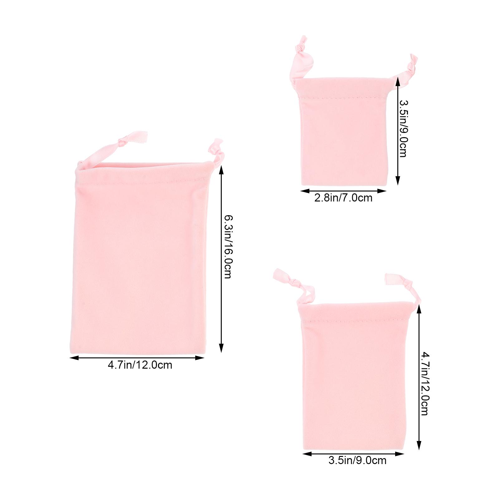 6Pcs Jewelry Drawstring Velour Bags Small Storage Pouches Gift Wrapping Portable Necklace Organizer Drawstring Storage Bag other