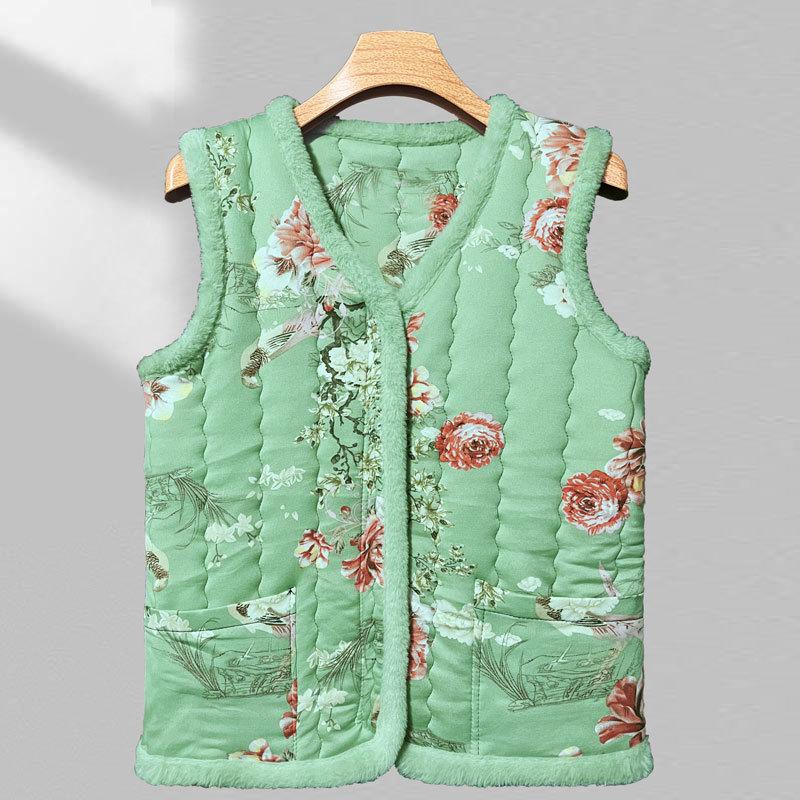 

Жилет хлопковое пальто флис утолщенный модный новый дыхание праздничный жилет 3XL [recommended 110--62.5 kg]