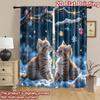 2D flat Photography Backdrop Party Backdrop Christmas Kittens in Snow 100% Polyester Festive Backdrops Perfect for New Year