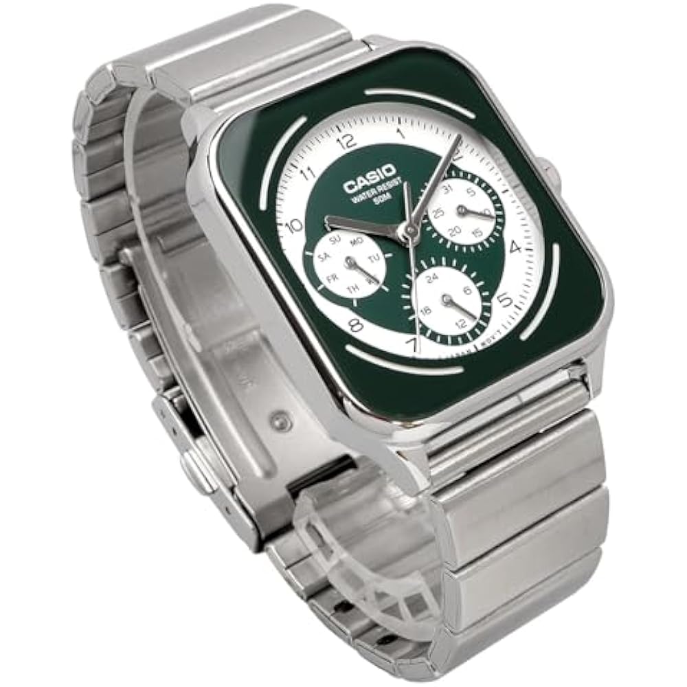 [CASIO Standard Round Rectangle 24 Hour Display Multifunction Analog Men's Watch MTP-M307D-3BV Gr...