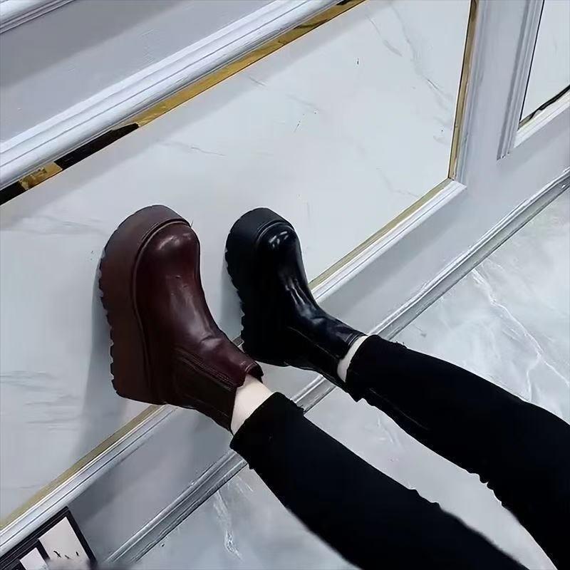 Short Boots, Waterproof Shoes, Height-increasing Shoes, New Autumn and Winter Styles, Chimney Boots