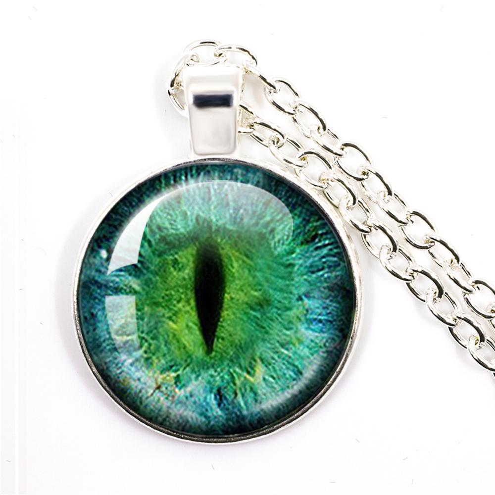 Dragon Evil Eye Glass Necklace Dragon Eye Fashion Evil Eye Necklace Jewelry Men Fashion Necklace For Friends Gift
