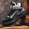 Fashion Casual Winter Outdoor Warm Retro Board Shoes Men's Trendy Versatile Thick Bottom Lace Wear Resistant Ankle Boots Botas Mujer