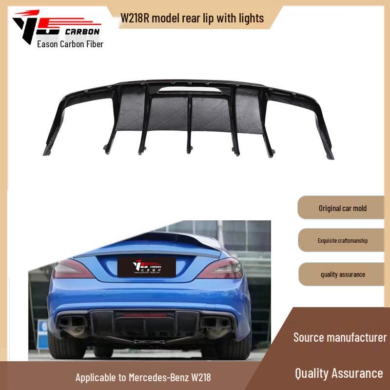 Fits Mercedes-Benz CLS W218 (2012-2019) R-Style Carbon Fiber Rear Lip.