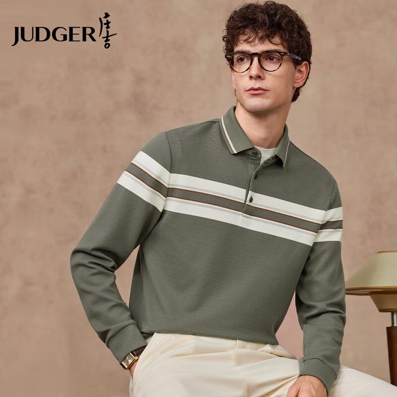 Judger Men s Business Casual Cotton Blend Long Sleeve Polo Shirt 180