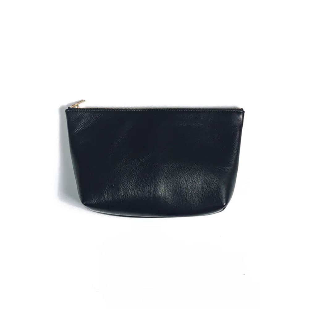 

CURBON by... Pouch, Small Item Case, Medium, Genuine Leather, Unisex, BlackBeige (Black)