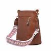 Stitching Women's Bag PU Shoulder Bag Bucket Bag