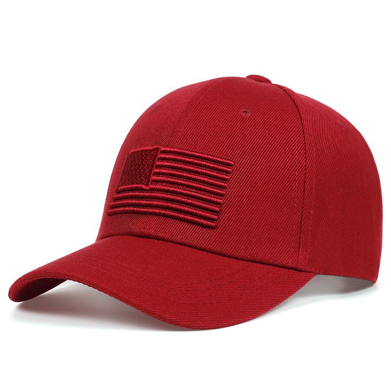 American Flag Embroidered Baseball Cap With Adjustable Fit For Summer Casual Wear