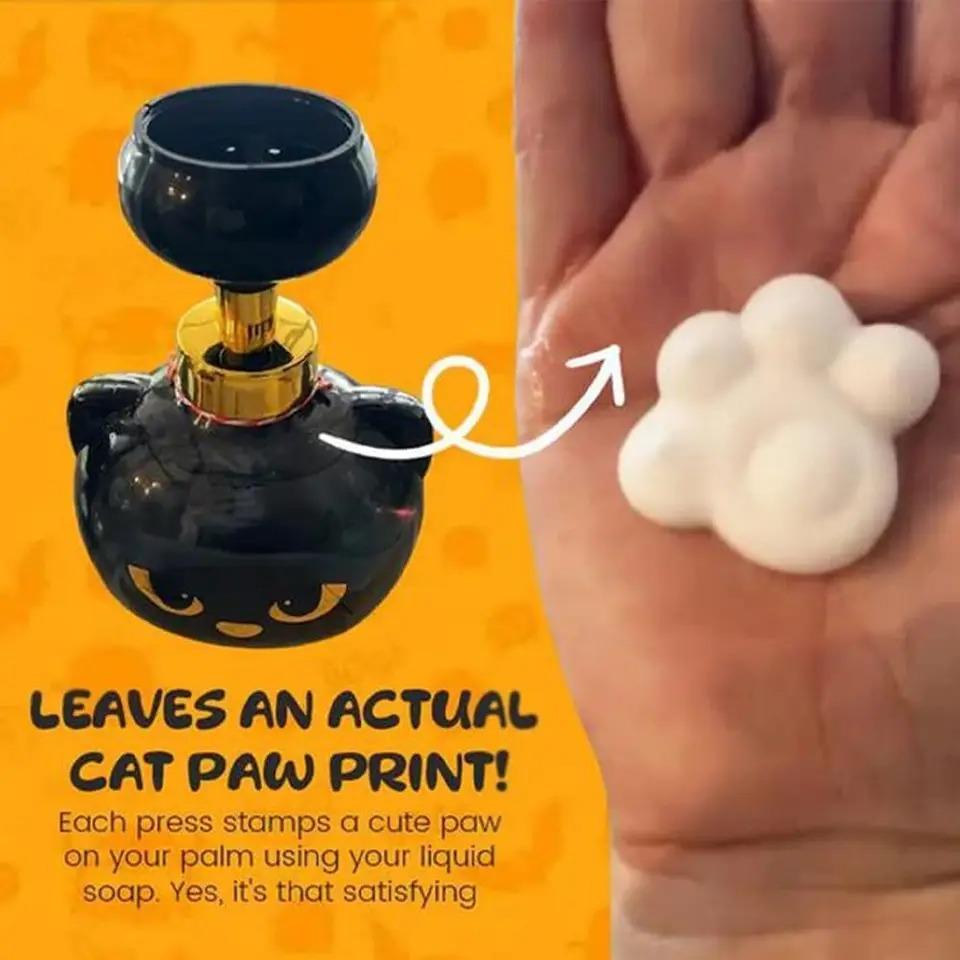Cute Cat Paw Foam Soap Dispenser Funny Cute Cat Paw Flower Shape Foam Soap Pump Bottles Cat Lover Gift Decor for Bathroom