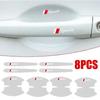 8PCS Universal Car Door Handle Bowl Scratch Protective Decals Transparent Car Handle Anti-collision Protection Strip Accessories