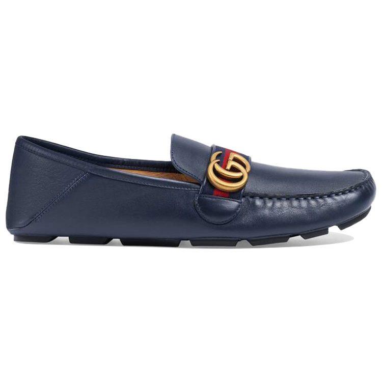Gucci Horsebit Double G Loafers Men's Blue 450891 DTM10 4062