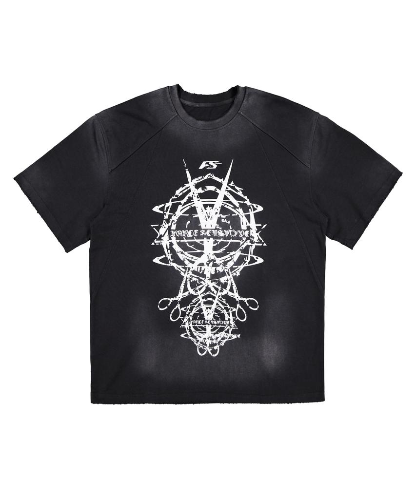 Poseusenseutibeu Darkness Scissors T-Shirt (Bk/Gr)