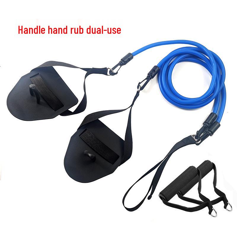 Elastic Multifunctional Resistance Band for Arm Training and Freestyle Sculling with Hand Paddles