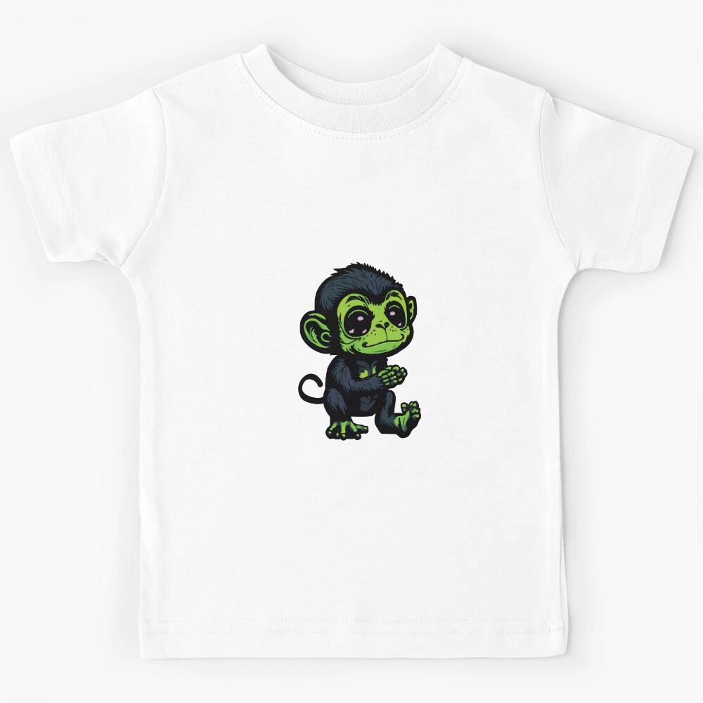 Little Monkey Green Kids T-Shirt 140
