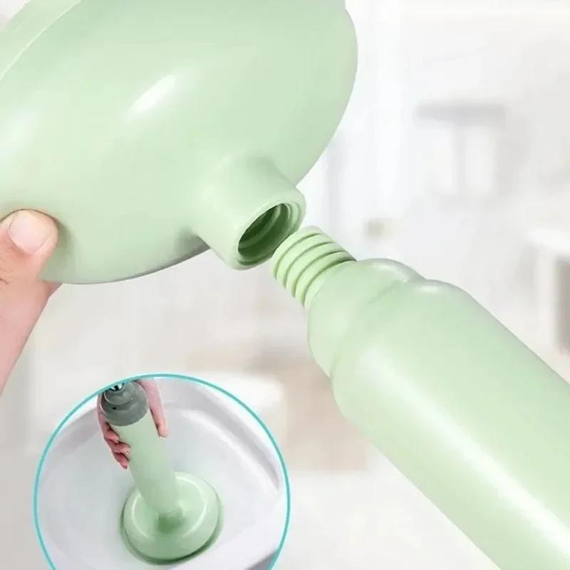 Silicone Toilet Plunger - High Pressure Pump, Anti-Clogging Drain Cleaner Pipe Dredge Device for Bathroom/Kitchen Sink