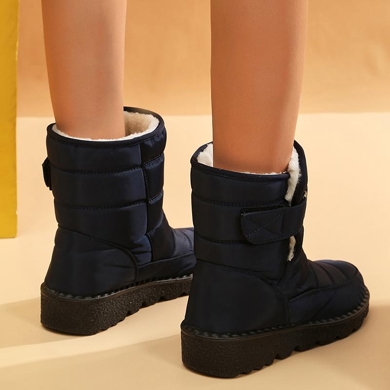 fashion New Women's Waterpoof Snow Boots Winter 2024 Thick Plush Warm Ankle Boots for Women Plus Size Non Slip Cotton Padded Shoes Woman