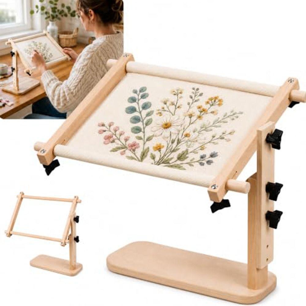 Portable Embroidery Stand Adjustable Angle Cross Stitch Stand Scroll Frame Holder Tapestry Work
